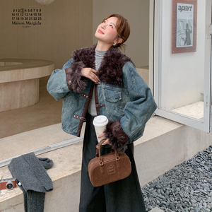 新品主推款 仿水貂毛牛仔派克服保暖外套2C075-887-P255-K378图片