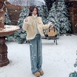 新品大货主推款皮毛一体外套2C075-912-P205-K298，女装皮草，菡迪欧娜