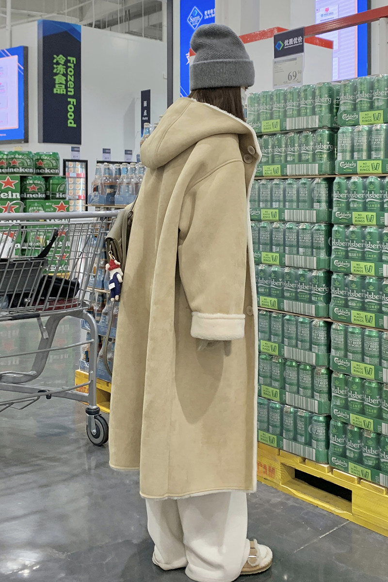 新品附买家秀高品质澳羊绒皮毛一体大衣2C075-216-P205K298,女装皮草,2C075