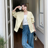 【大货】减龄米黄色外套2C075-26005-P185-K298，女装短外套，2C075