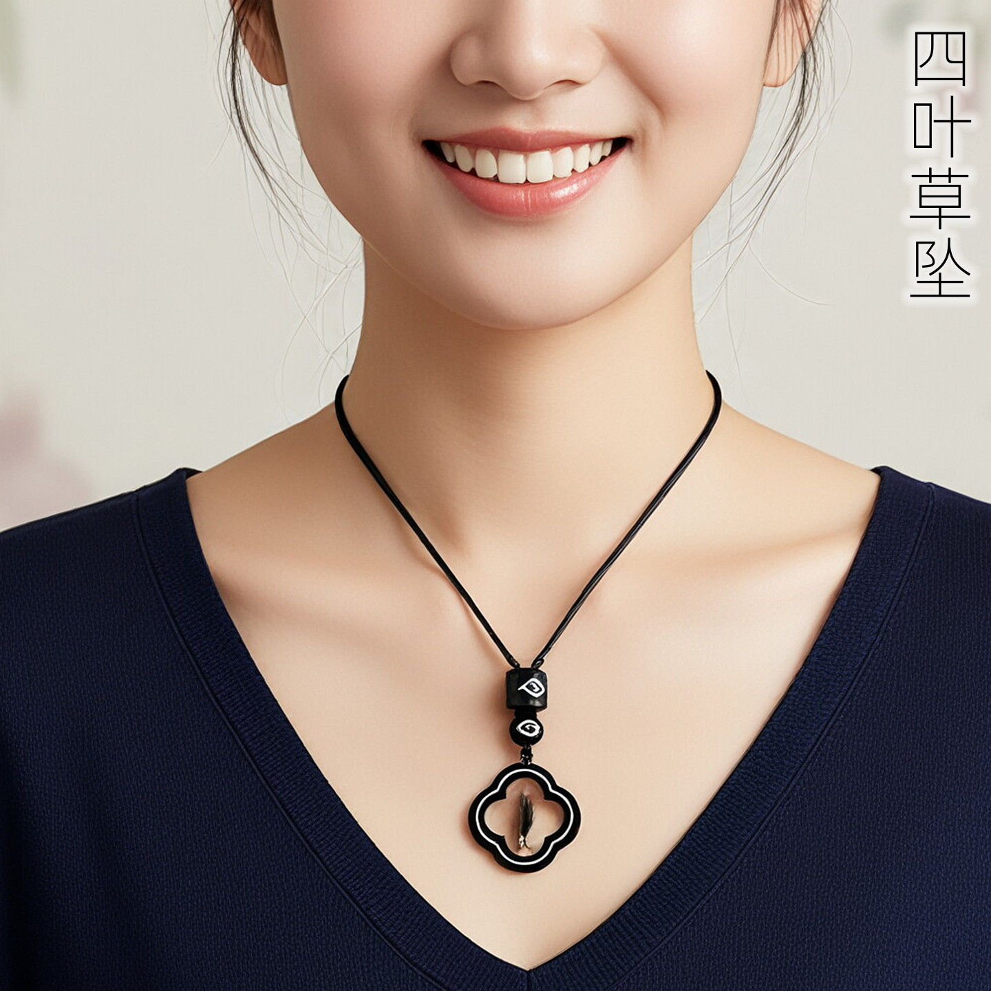 吉祥童子宝宝出生定制胎毛挂件项链吊坠婴幼儿纪念品四叶草2026