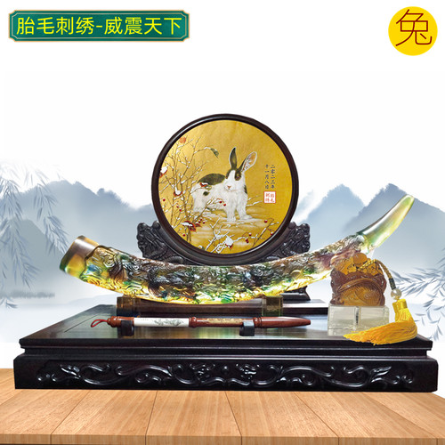 吉祥童子宝宝生肖纪念品胎毛绣