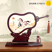 吉祥童子宝宝出生礼物定制胎毛绣胎毛画婴幼儿纪念品千里马2026