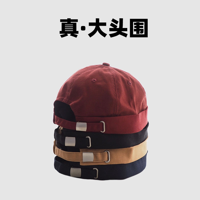 瓜皮帽加深加大号码大头围男女帽子日系雅痞地主帽复古嘻哈帽四季