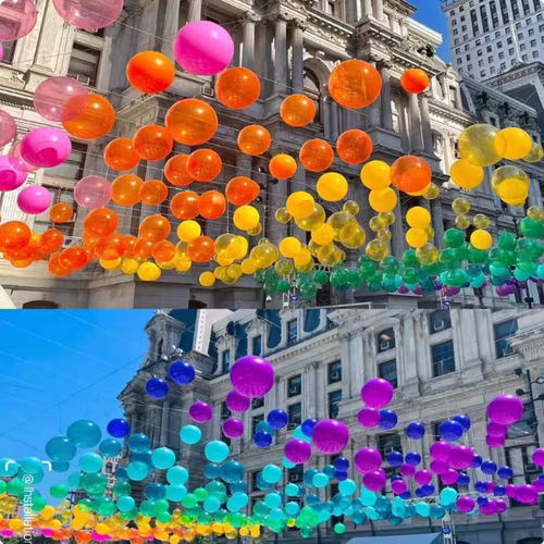 20/28/40cm充气半透明沙滩球BEACHBALL彩色装饰球天幕布置戏水球