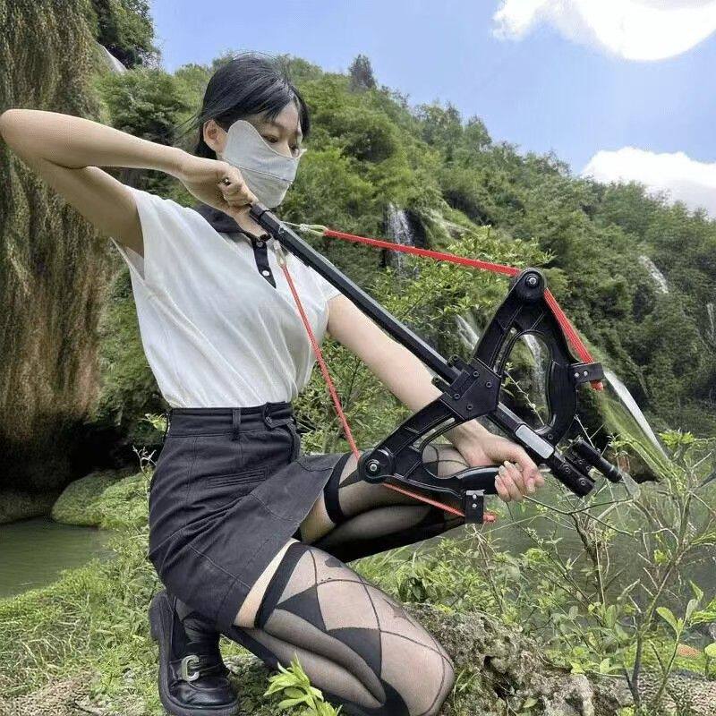 威龙40连发新款弹弓复合弓激光射箭钢珠威力户外成人红外瞄准玩具