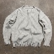Heavily LIFEGOESON 25AW Distressed糜烂效果破坏针织毛衣