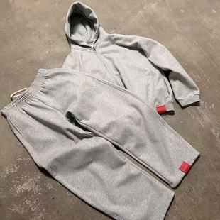 Basic Hoodie Set LIFEGOESON 加绒加厚空气感连帽卫衣套装 25A