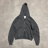 LIFEGOESON26ws uphoodie洗水做旧连帽拉链卫衣 Zip Cement gray