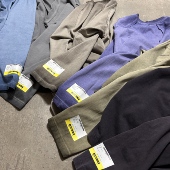 LIFEGOESON T恤 Shirt洗水渐变色系长袖 26ssWashed RaglanSleeveT