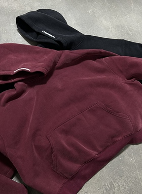 LIFEGOESON 25AW - Washed Hoodie with BoxyFit水洗连帽破坏卫衣