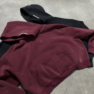 with LIFEGOESON Hoodie Washed BoxyFit水洗连帽破坏卫衣 25AW