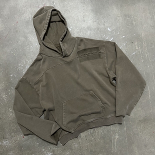 Hoodie Panelled 洗水拼接散边连帽卫衣 25AW LIFEGOESON