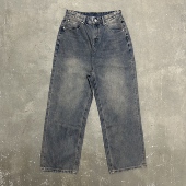 25AW 宽版 Used LIFEGOESON Wash Jeans 脏洗直筒牛仔裤