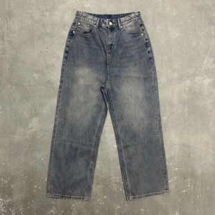 LIFEGOESON 25AW Used Wash Jeans 宽版脏洗直筒牛仔裤