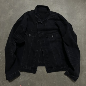 LIFEGOESON 25AW Heavyweight WashedBlack Denim Jacket黑牛仔服