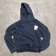 25AW Panelled Hoodie LIFEGOESON 洗水拼接散边连帽卫衣 藏蓝色