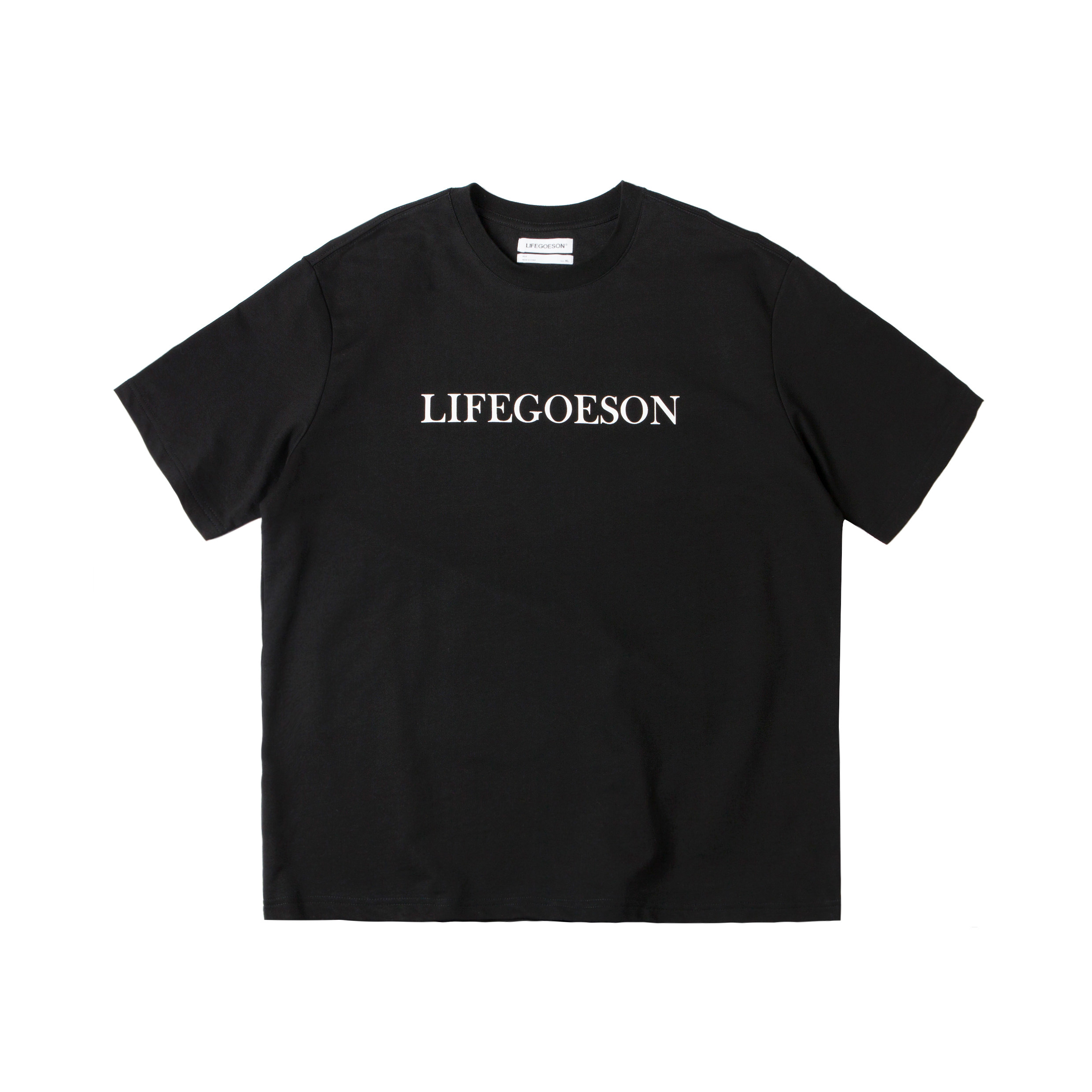 LIFEGOESON 26SS 花花 华晨宇同款 经典字母LOGO 短袖T恤