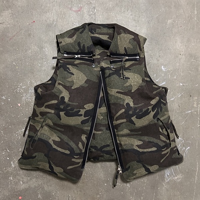 LIFEGOESON 25AW sleeveless jacket'Shrapnel' 弹片迷彩无袖棉服