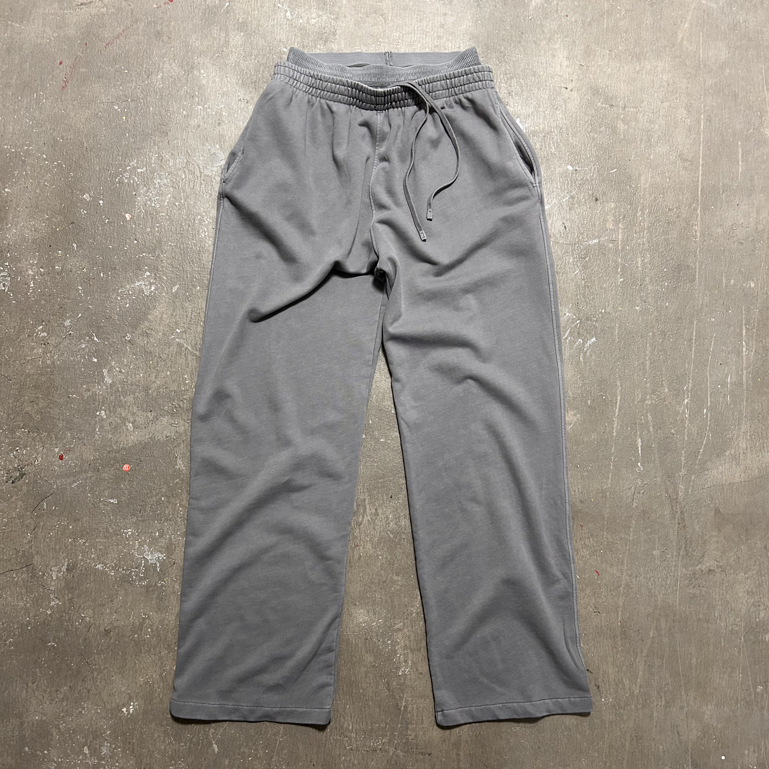 LIFEGOESON 26$$ double layer waistband 双腰洗水卫裤 浅灰