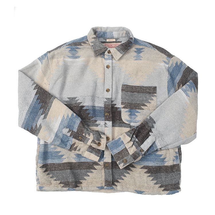 日式复古做旧水洗毛呢衬衫