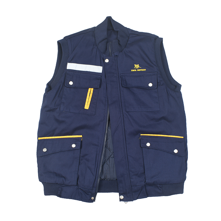 小众复古加厚夹棉多袋工装马甲