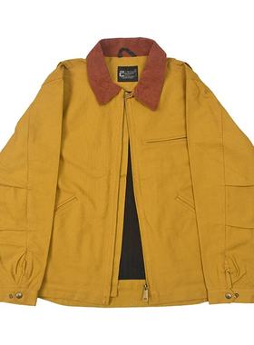 经典腔调 复古做旧原浆底特律帆布夹克 J01J97高街cleanfit外套潮