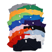 炫彩多色 休闲宽松无缝筒织男女打底Tee81 T恤 日常基础版 圆领短袖