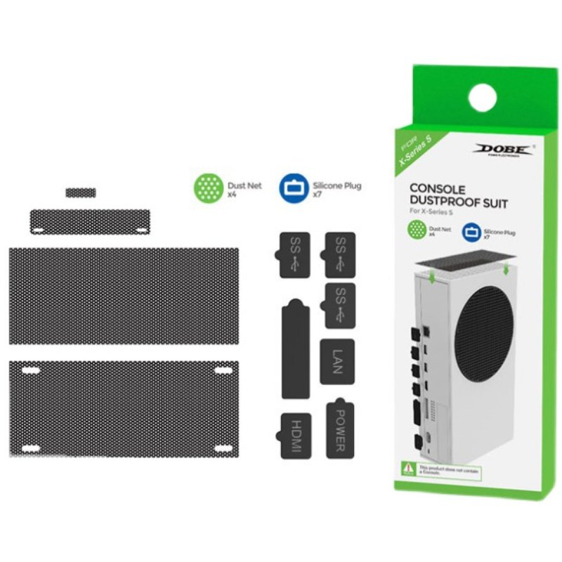 DOBE  XBOXSERIESX|S 호스트 더스트 플러그 XSX 게임 콘솔 더스트 필터 더스트 플러그 세트 액세서리