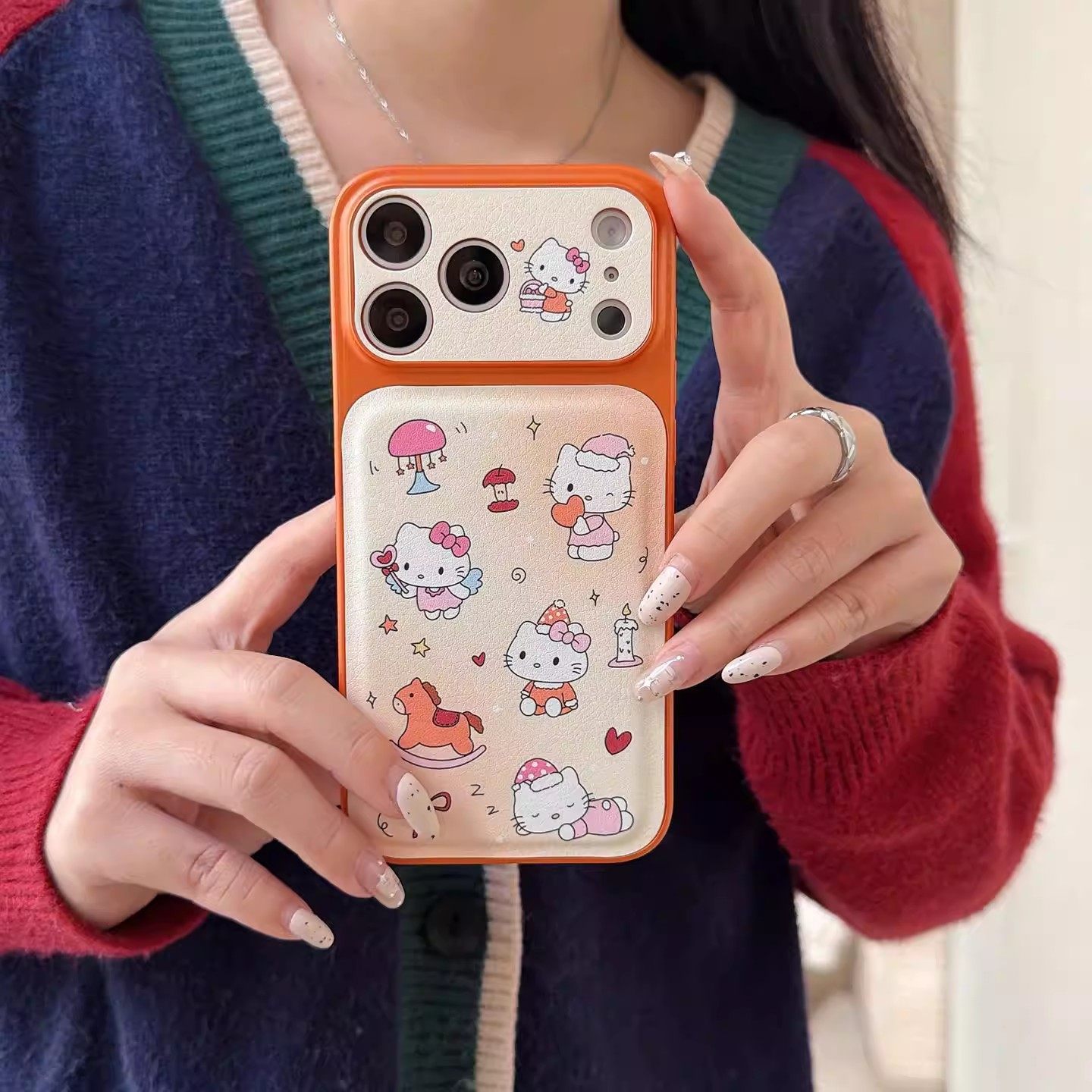 宁宁 趣味卡通橙色木马天使凯蒂猫电镀硬女iPhone17ProMobileCase,收纳整理,手机收纳盒,淘宝优惠券,粉丝福利购,淘宝优惠卷