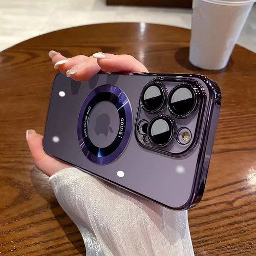 宁宁 放大镜电镀PC漏标磁吸自带镜头膜男女硬 iPhone17Mobilecase