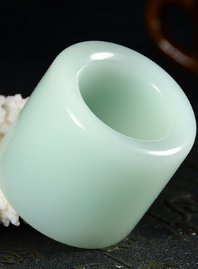 天然和田玉扳指挂件戒指男士白玉