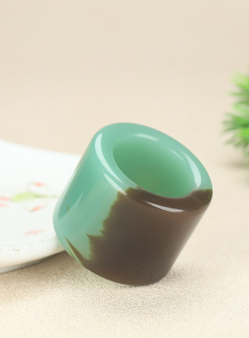 新疆和田玉扳指指环且末糖玉石文玩戒指复古宫廷大拇指指环扳指