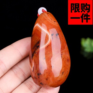 和田玉原石把件红玉髓把玩件缠丝玛瑙原石打磨手把件挂件腰挂饰品