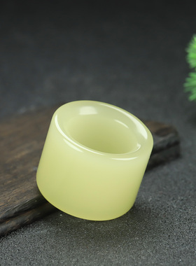 新品和田玉黄口扳指新疆黄口料男士扳指青白玉戒指指环糖玉扳指