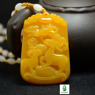 和田玉三羊开泰挂件黄龙玉羊羊如意三阳开泰牌子玉生肖羊吊坠玉佩