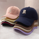 大头可戴 鸭舌帽子潮男 R标字母棒球帽女显瘦显脸小百搭运动韩版