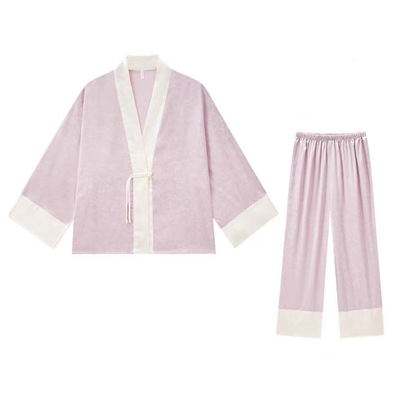 视频632两件套丝绸家居服汉服睡衣睡袍真丝服装裁剪图板纸样
