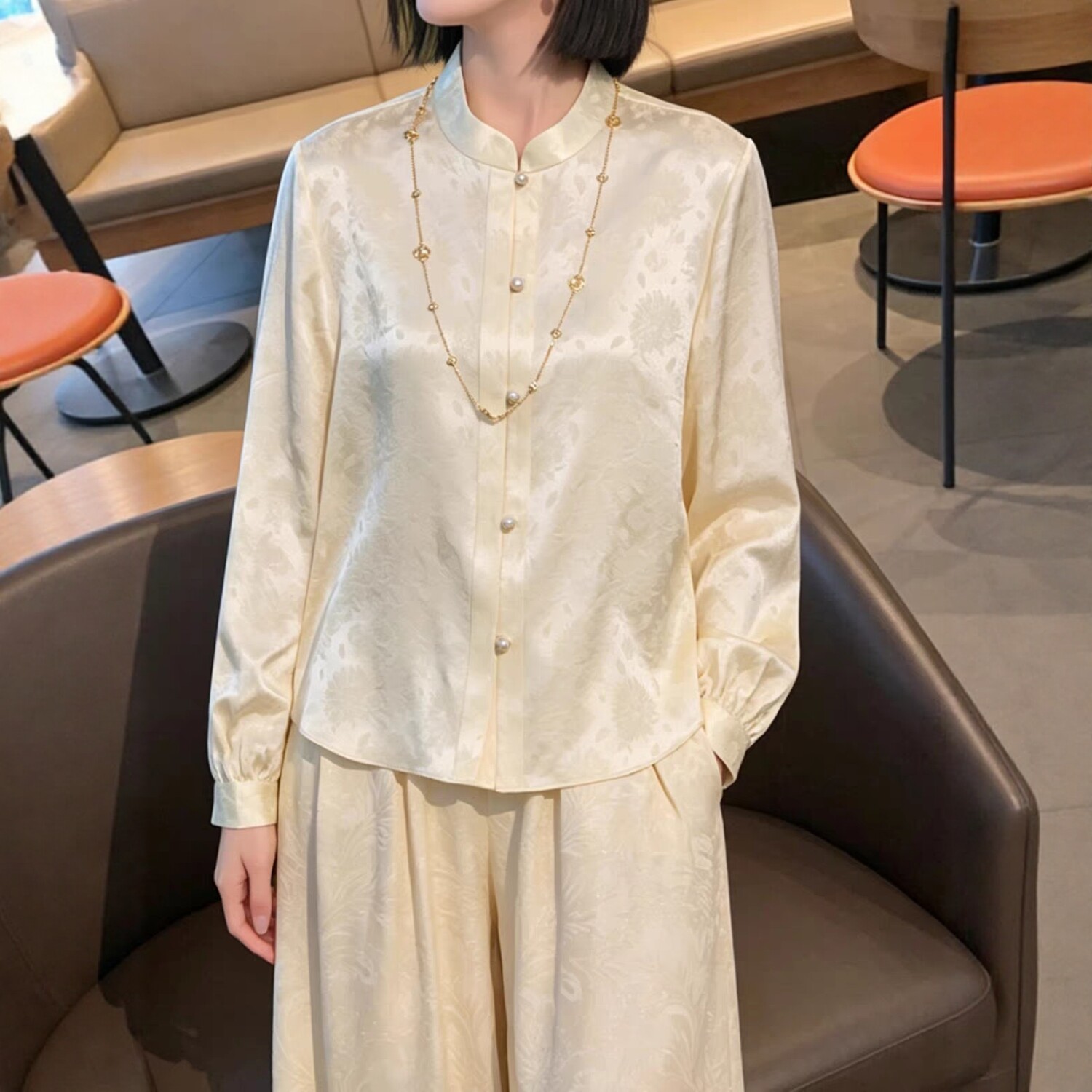 2056女装长袖衬衫衬衣女春秋新款做衣服1:1裁剪图板可打纸样