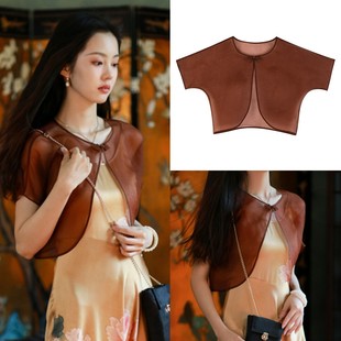 裁剪图板蝙蝠袖 衣服装 欧根纸样 宽松外搭轻熟圆领衬衫 视频330新款