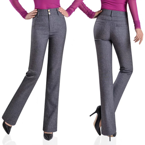 视频793中低腰西装裤直筒裤长腿显瘦微弹紧身裤正装长裤裁剪纸样