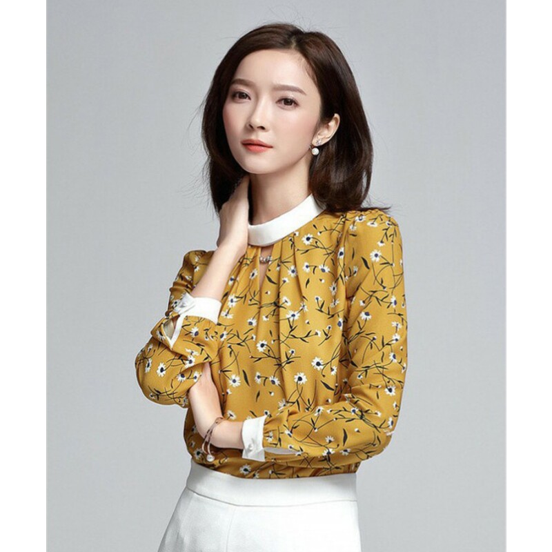 1669服装图立领小雪纺衫衬衫衬衣上衣新款女装裁剪图 版D纸样