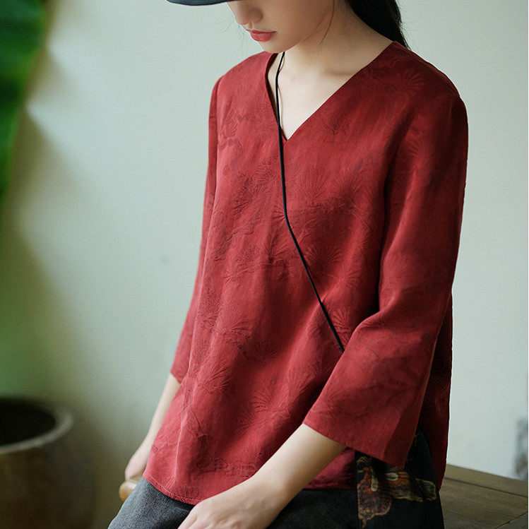 视频15中长款上衣服女中袖领宽松
