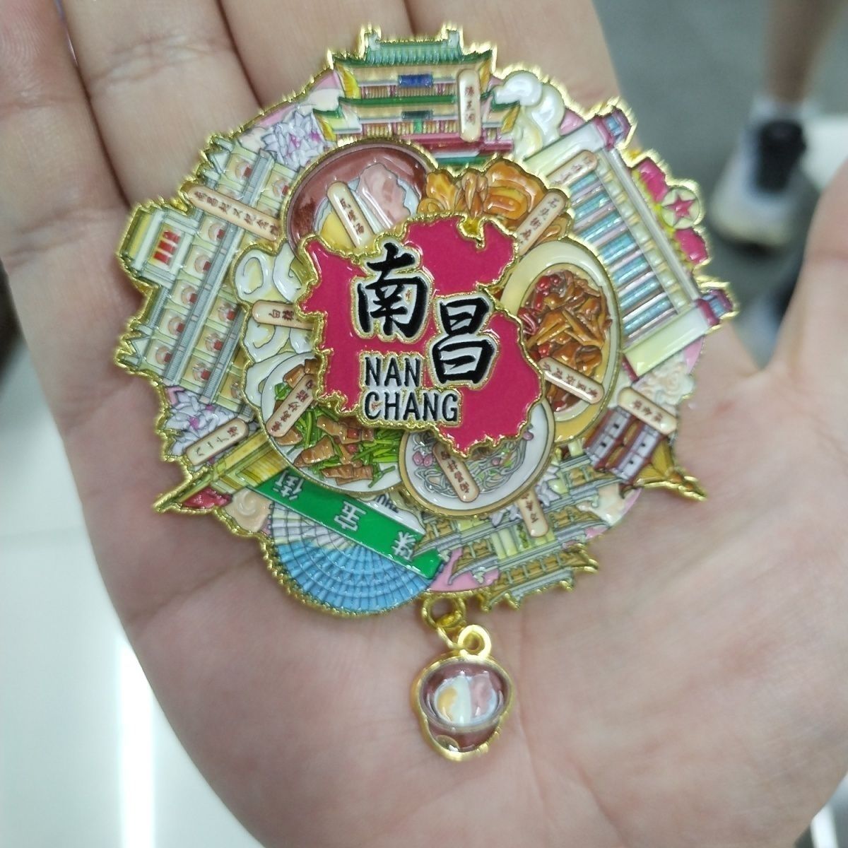 南昌可转动金属冰箱贴磁贴城市文创旅游纪念品伴手礼装饰特色收藏