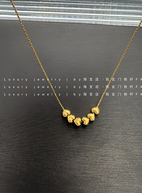 【Luxury jewelry】颈畔心动细碎银河迷你小爱心镀18k金钛钢项链