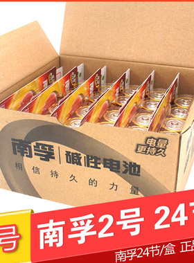 南孚二号电池碱性电池2号2粒卡装size C LR14  24粒/盒导向仪电池