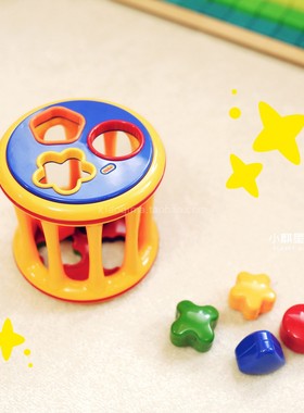 滚来滚去丫～英国tolo形状配对滚筒玩具一筒两玩趣味认知追视学爬