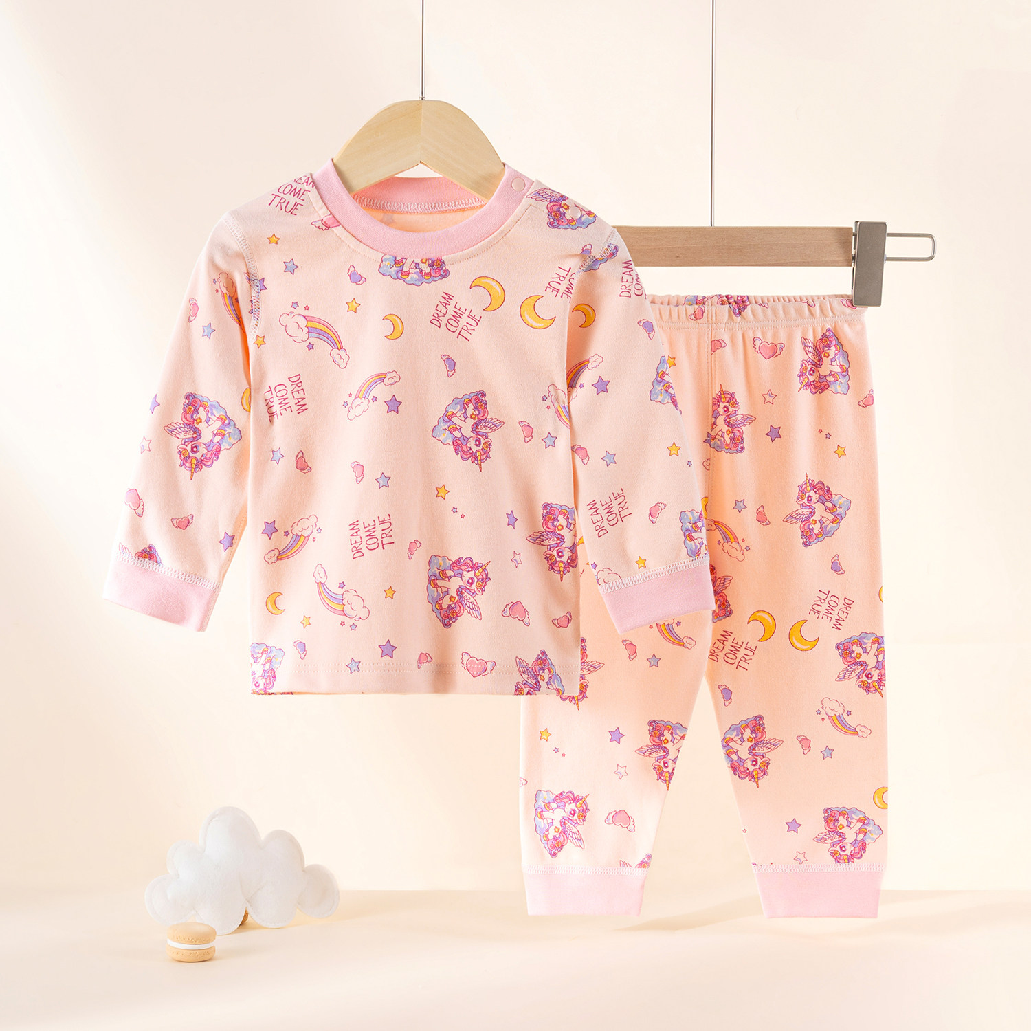 儿童纯棉内衣长袖春秋款男女童睡衣套装宝宝秋衣秋裤打底衫家居服