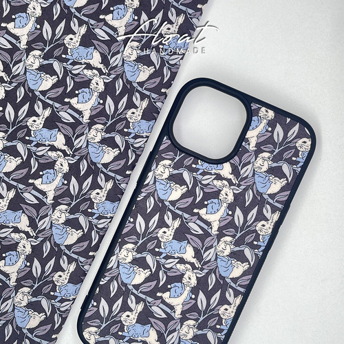 平铺动物园兔棉布面手机壳苹果小米1716pro15ultra14plus摇风原创