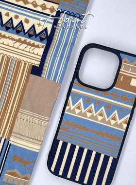 条纹几何纯棉冬天绒布面苹果iPhone17手机壳13mini16pro15max14